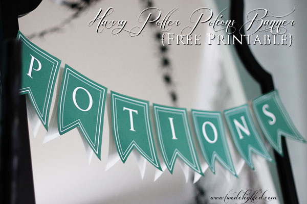 Free Printable Harry Potter Banner With Alphabet and Numbers