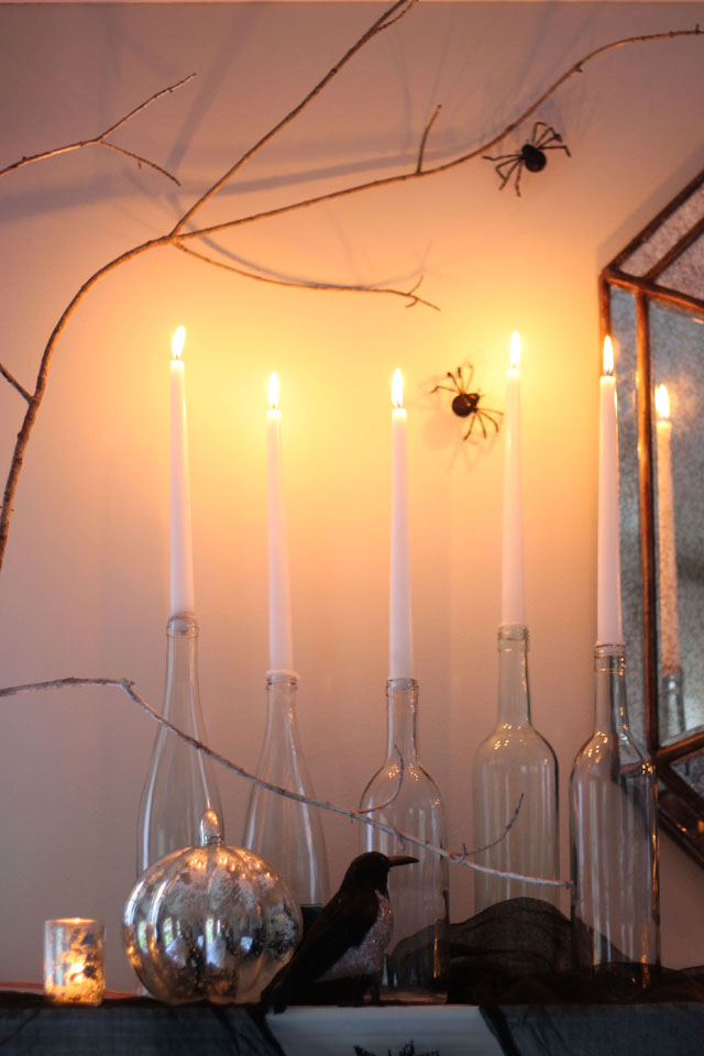 Haunted Speakeasy how to bottles and candles | Two Delighted
