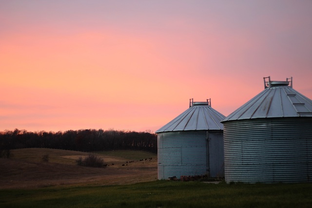 iowa pink sky Two Delighted