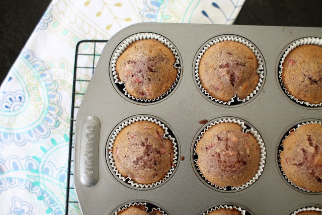 Strawberry Rosewater muffins 3 | Two Delighted